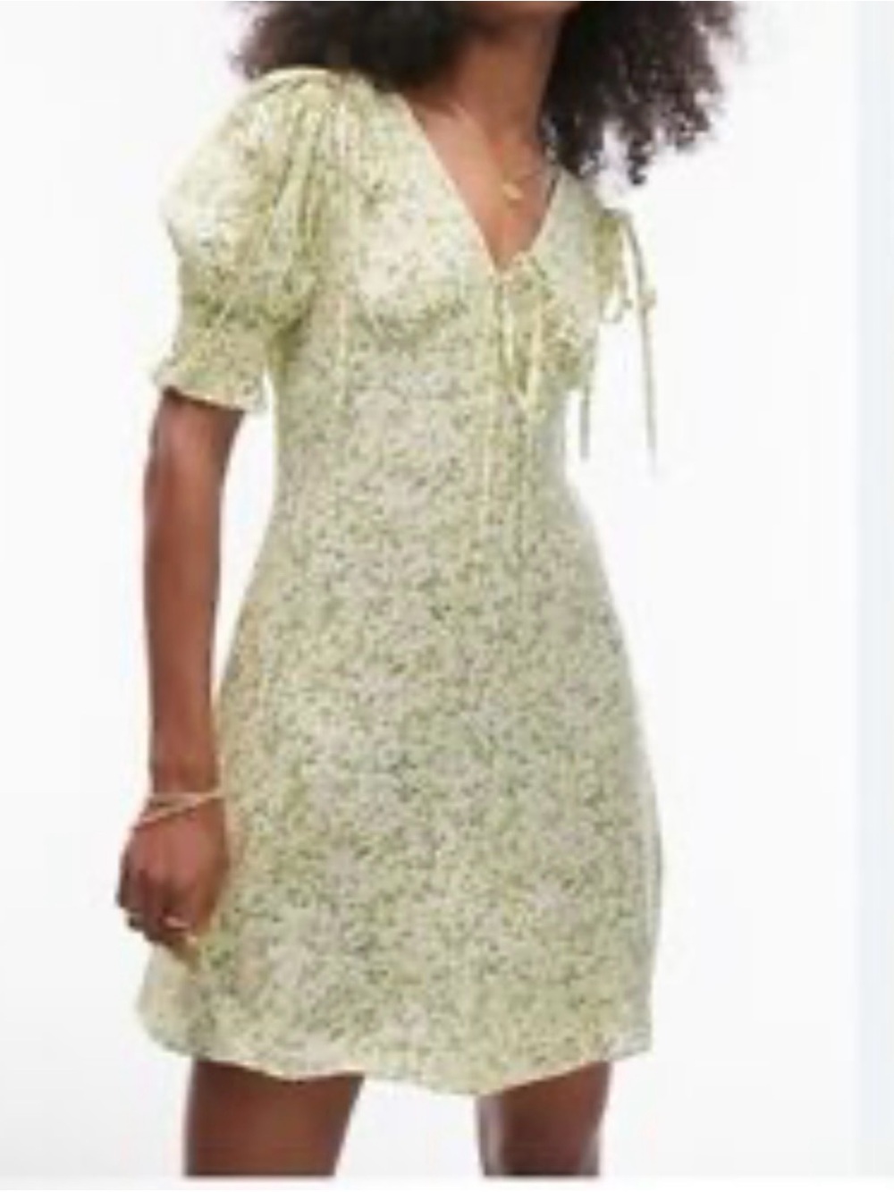 Topshop Floral Puff Sleeve Mini Dress | NWT | Size 10